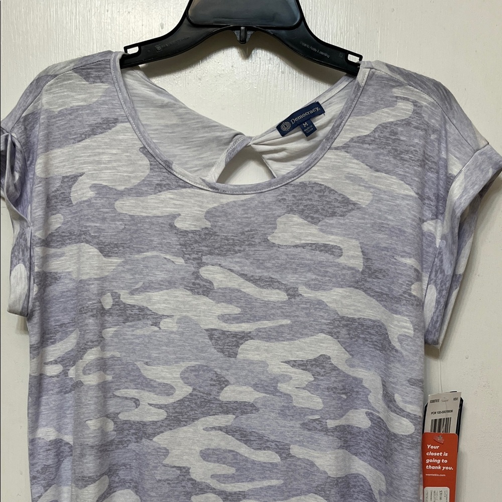Democracy Light Gray Camo Short Sleeve Tee